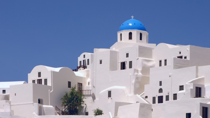 white color, building, oia, greek Islands, blue, firรก, architecture, caldera, dome, whitewashed, clear sky, religion, daytime, spirituality, cyclades