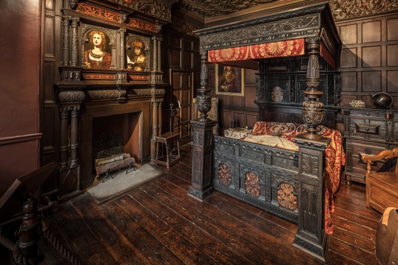 beautiful, bolling hall, absence, antique, history, english, mansion, interior, architecture, historic, fireplace, home interior, room, furniture, wood - material