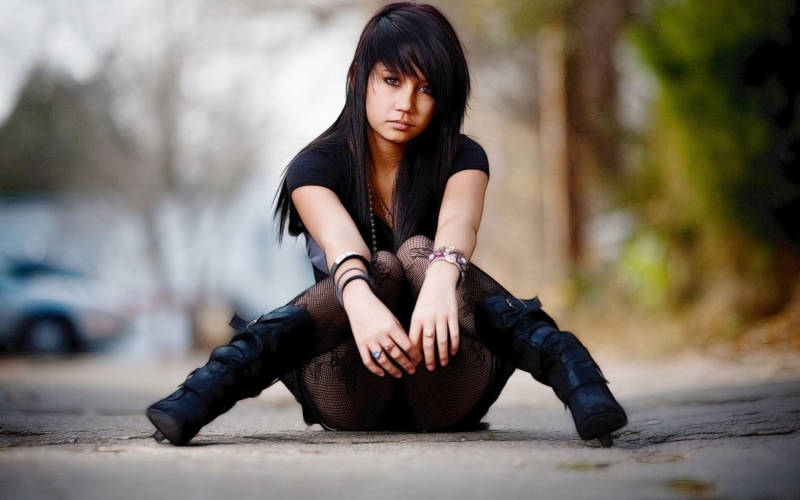 women, style, emo, 1080P, goth, goth loli, gothic, girl
