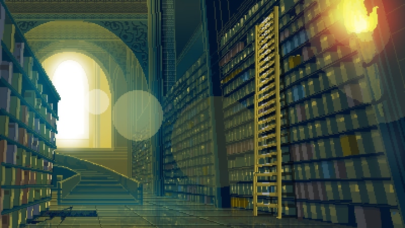 library, pixel art, pixels, ladders, 1080P