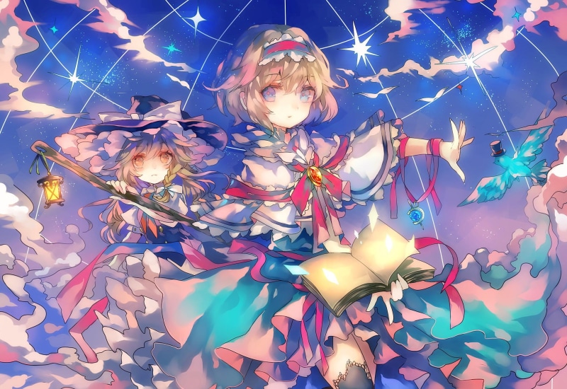 2122x1460, alice, alice margatroid, anime, anime girls, 1080P, marisa, kirisame marisa, margatroid, kirisame, touhou, girls