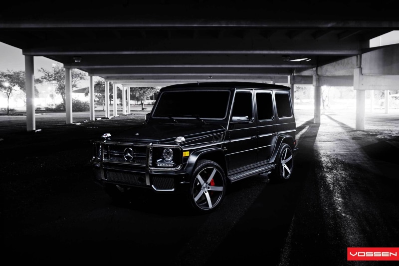 vossen, day, wheel, transportation, grille, tuning, nostalgia, black, mercedes, bridge - man made structure, Mercedes Benz, mode of transportation, connection