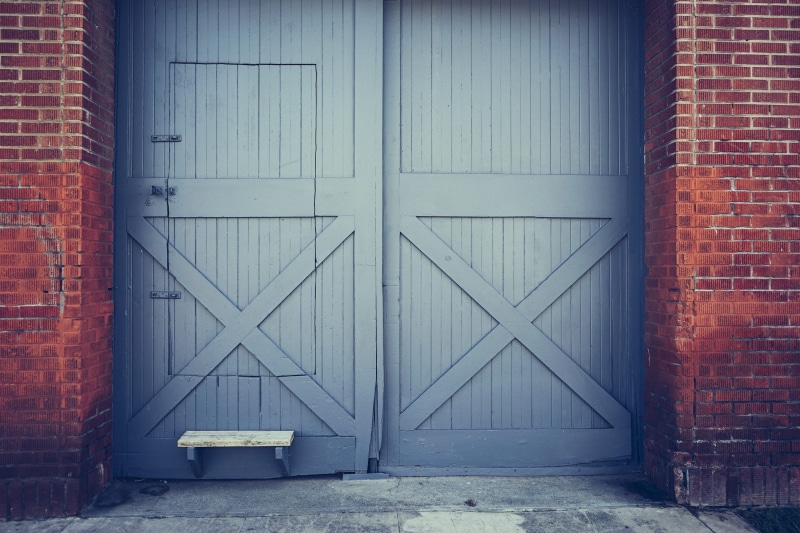 wood, red, step, design, bricks, house, brick, estate, day, garage, wood - material, exit, style, residential, door, no people, security, protection, expensive