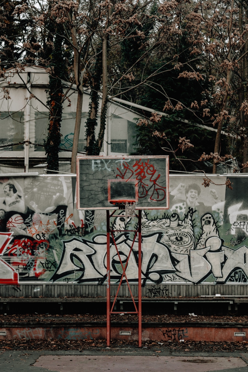 human representation, day, no people, communication, creativity, gray, street, plant, street art, street photography, automobile, hoop, asphalt, outdoors