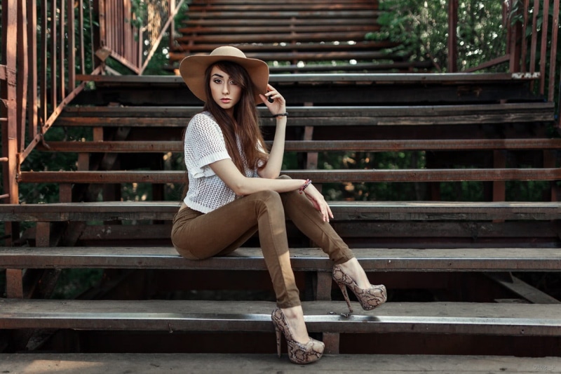 portrait, looking away, teenager, contemplation, sitting, 720P, architecture, real people, lifestyles, depression - sadness, skinny, outdoors, steps and staircases