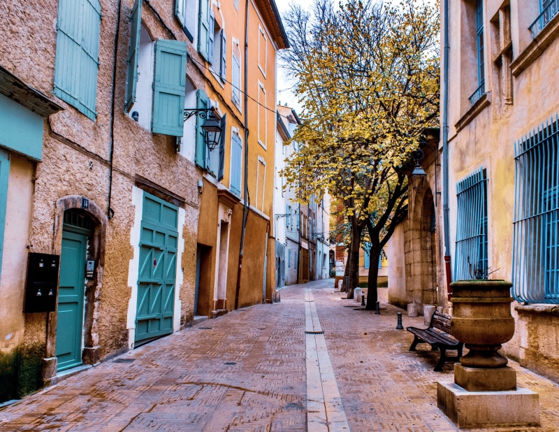 built structure, explore, europe, the way forward, nature, cobbled walkway, plant, diminishing perspective, old world, window, southern france, france