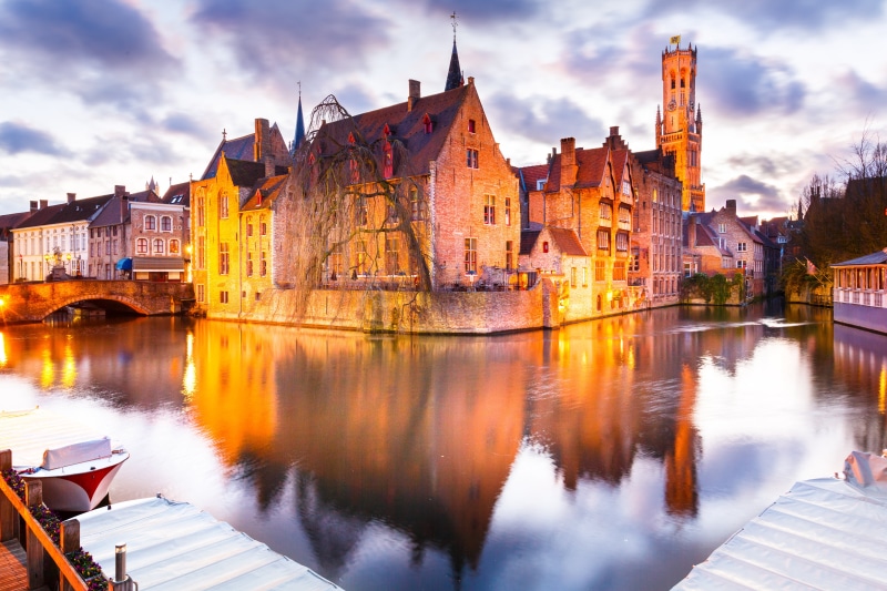 Europe, old, nautical Vessel, bruges, motlawa River, travel, flanders, river, belgique, outdoors, town, canal, belgie, Brugge, concrete, cityscape, bridge