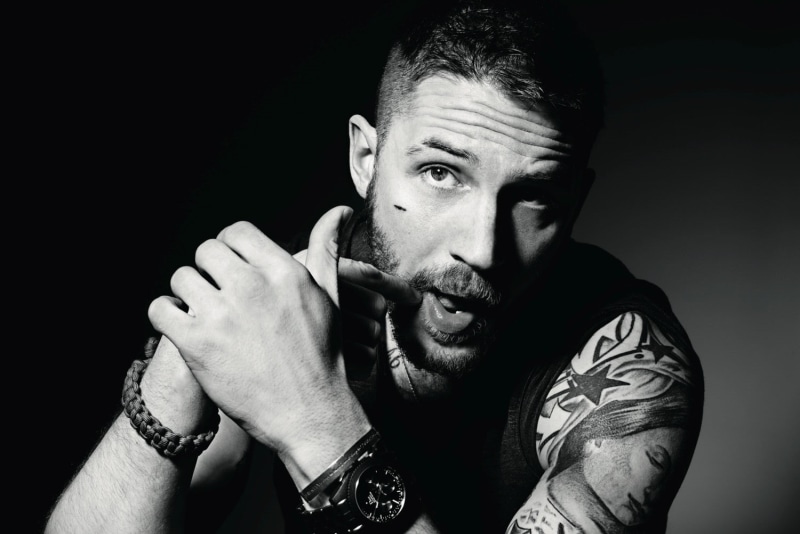 social issues, tattoo, facial hair, headshot, portrait, tobacco product, 720P, men, communication, front view, looking at camera, monochrome, Tom Hardy