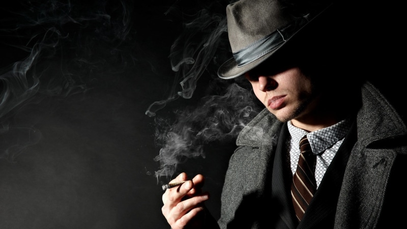 smoke - physical structure, adult, tobacco product, clothing, gangster desktop  hd pics, black background, cigarette, studio shot, men, 1080P, human face