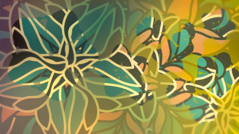 close-up, craft, green color, 1080P, leaf, floral pattern, art and craft, multi colored, full frame, design, indoors, day, plant part, blue, no people