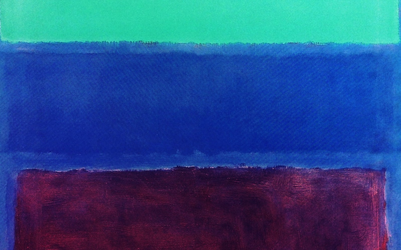 red, day, greeb, textile, nature, full frame, water, art, indoors, blue, abstract, textured, sea, mark, no people, turquoise colored, rothko, paint, wall - building feature
