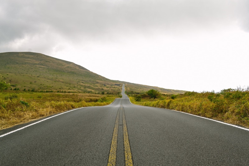 grasslands, transportation, cloud - sky, sign, grass, grasses, road, nature, highway, symbol, gray, paths, roads, direction, non-urban scene, horizon, environment