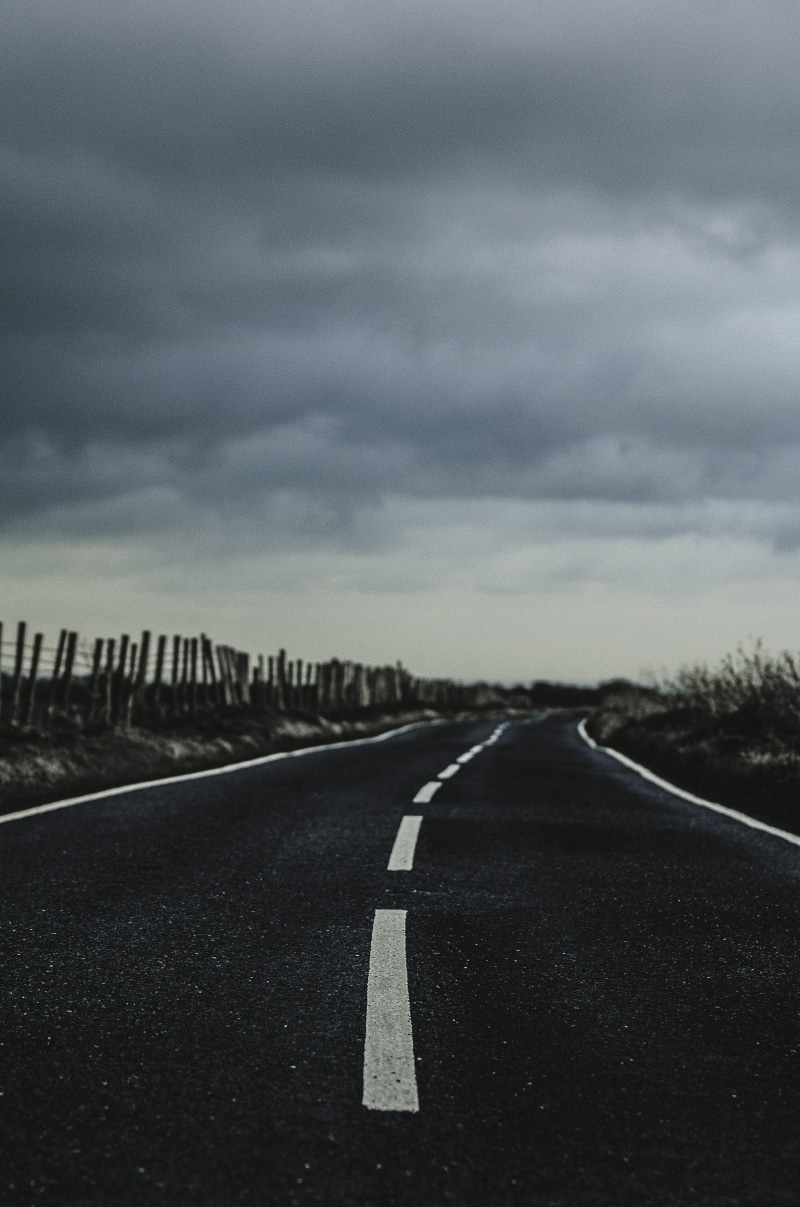 street, concrete, rural Scene, cloud - Sky, sky, photography, low light photography, scenics, 4K, roadway, outdoors, highway, light, no People, heading