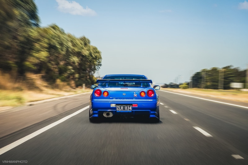 day, 1080P, blurred motion, blue, sky, motor vehicle, land vehicle, transportation, nature, no people, motion, road trip, mode of transportation, Nissan