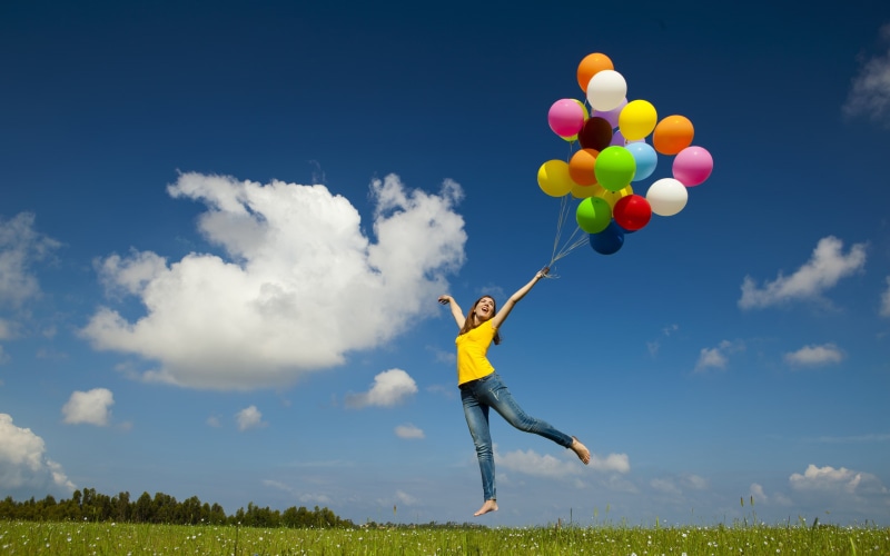 balloon, love, happy, colorful, birthday, 2K