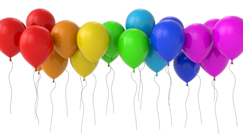 colorful, birthday, love, balloon, 1080P, happy