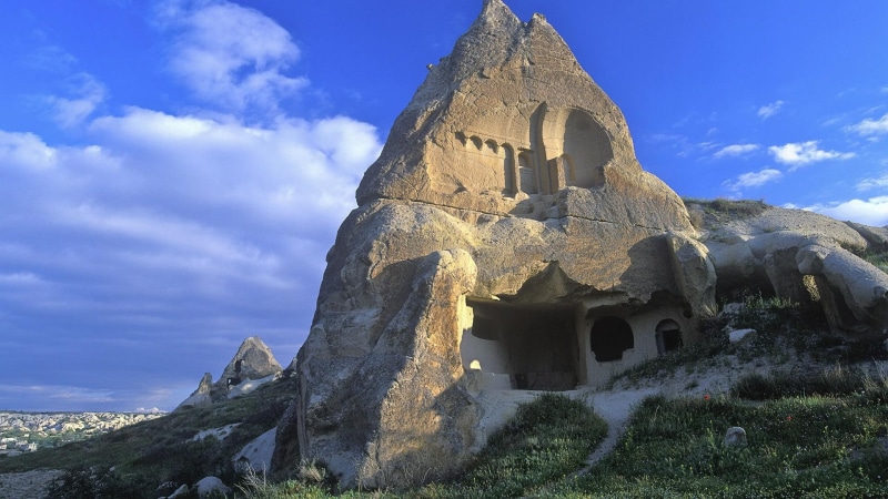 turkey, cave, hills, valley, nature and landscapes, cappadocia, 1080P, homes, caves