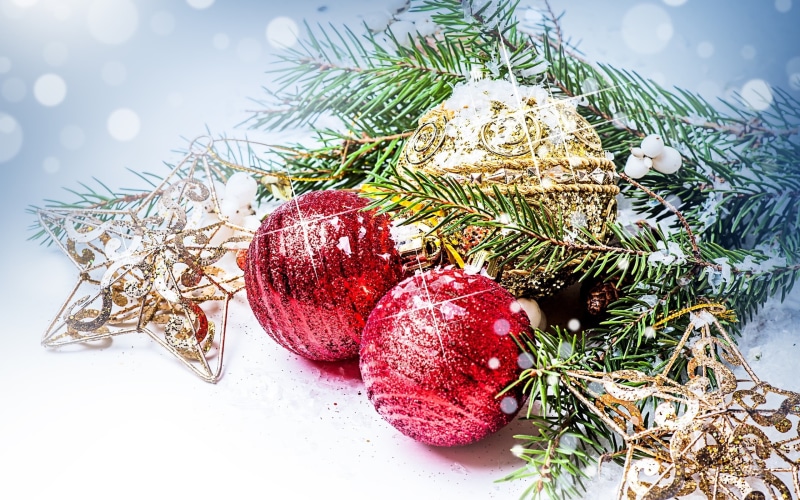 nature, no people, pine tree, needle - plant part, holiday, tree, still life, decorations, snow, Christmas ornaments , christmas tree, baubles, christmas decoration