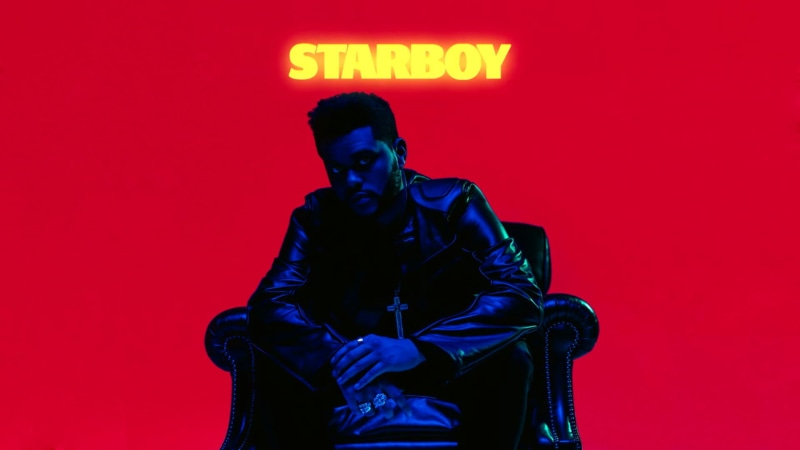 1080P, synthwave, vaporwave, cross, starboy, simple background, The Weeknd