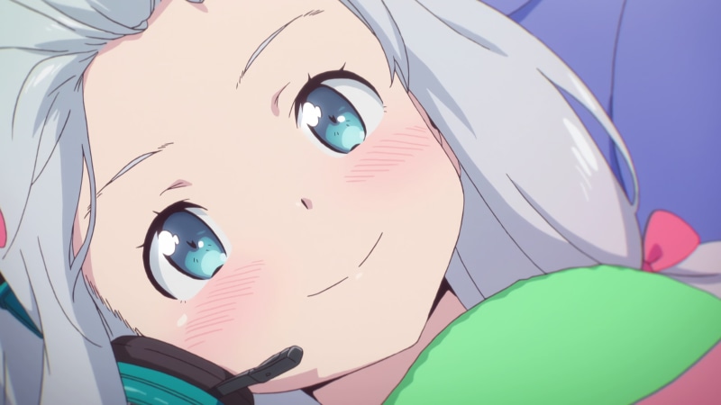 circle, close-up, low angle view, no people, bird, art and craft, Eromanga-sensei, Izumi Sagiri, animal representation, clear sky, nature, representation