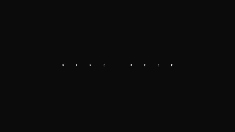 Minimalist, Video Game, Game Over, 1080P, Dark
