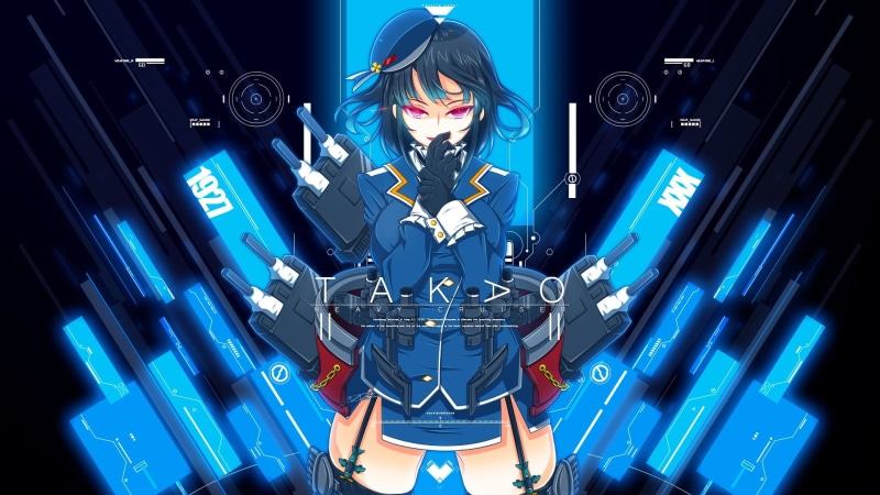 gloves, kantai, black, hat, hair, collection, thighhighs, takao, red, thinker, 1080P, uniform, eyes, kancolle, blue