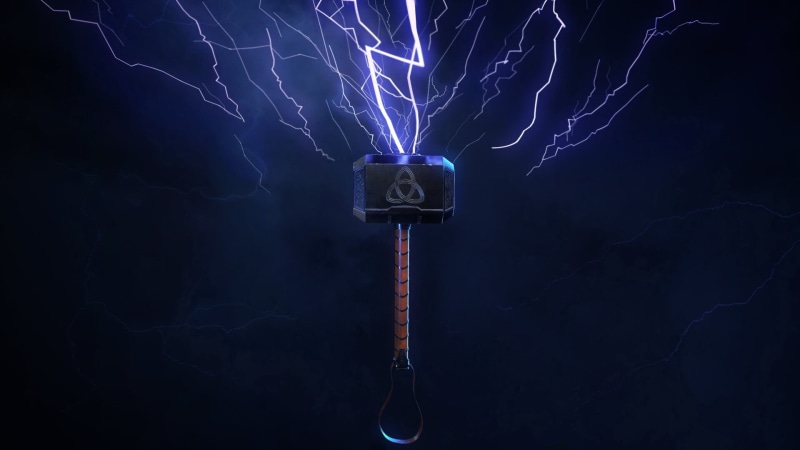 Thors hammer, Mjollnir, 1080P, hammer, zipper