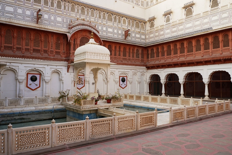 belief, building, no people, bikaner, travel destinations, city palace, places of interest, palace, day, courtyard, 5K, place of worship, india, religion