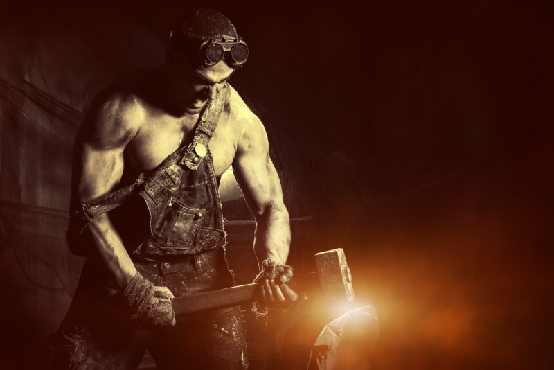 athlete, 2K, muscular build, metal, shirtless, strength, chest, muscles, hammer, torso, arts culture and entertainment, work tool, body building, men