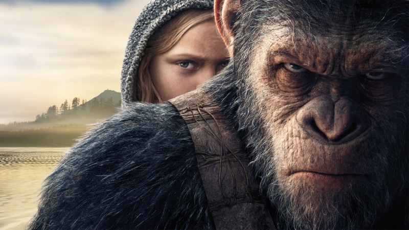 1080P, apes, digital art, War of the planet of the Apes, Caesar