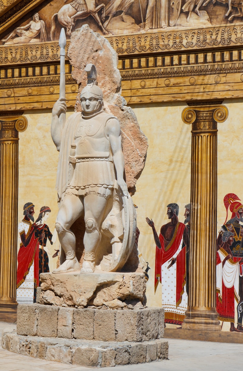 war, representation, soldier, gladiator, legion, place of worship, architecture, male likeness, roman empire, human representation, 2K, day, statue, ancient