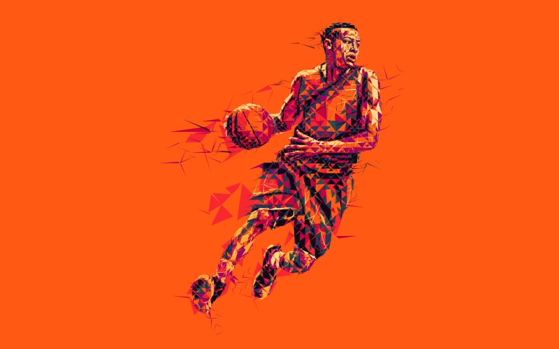 mosaic, curry, Basketball player, 4K, 8K, Low poly, stephen, artwork, 8K, Mosaic art