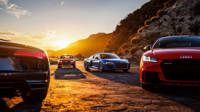Audi TT RS, Audi RS 3, Audi R8, 1080P