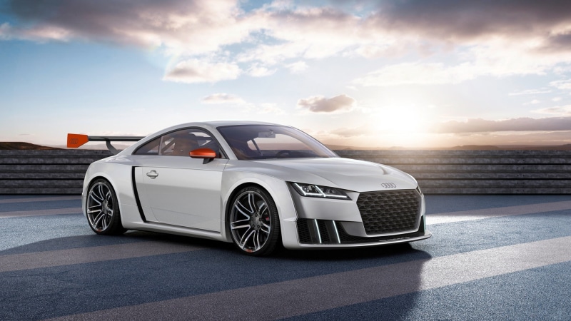 copy space, sky, transportation, Audi, racecar, convertible, sunlight, car, mode of transportation, wheel, outdoors, wealth, motor vehicle, concept cars