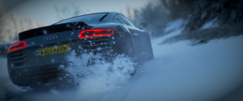 WALLHAVN, car, luxury, snow, Forza Horizon 4, Audi R8 V10, 2K