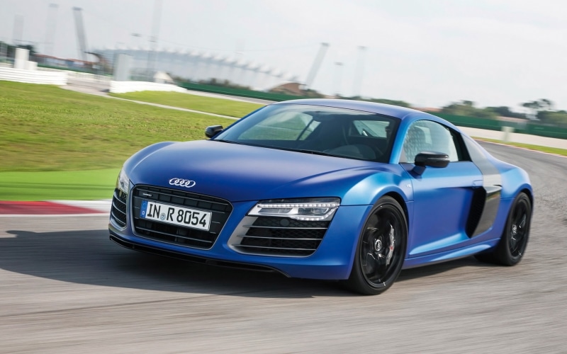 blue, front angle view, 2K, Audi R8 Type 42, Audi, Audi R8, car, blue cars, Audi R8 V10 Plus