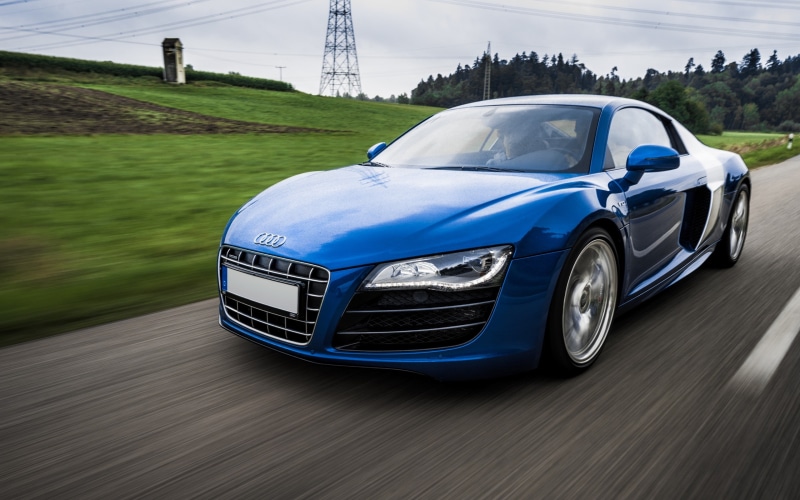 blue cars, Audi R8, front angle view, Audi R8 Type 42, Audi R8 V10, 2K, car, Audi, blue