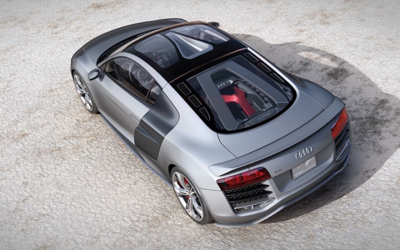 city, parking, nature, street, outdoors, wheel, Audi R8, red, motor vehicle, sport, day, vehicle, silver cars, transportation, land vehicle, technology