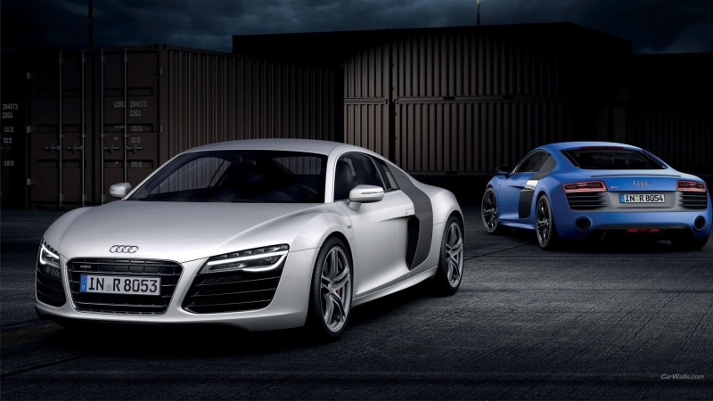 road, night, land vehicle, garage, motion, motor vehicle, wealth, Audi, car, outdoors, blue cars, sports car, silver cars, retro styled, architecture, luxury