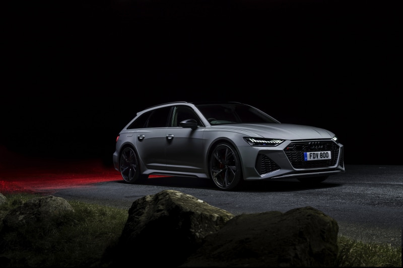 2020, 5K, V8 Twin-Turbo, stones, universal, night, roadside, RS 6, Audi, RS6 Avant, 2019, UK-version