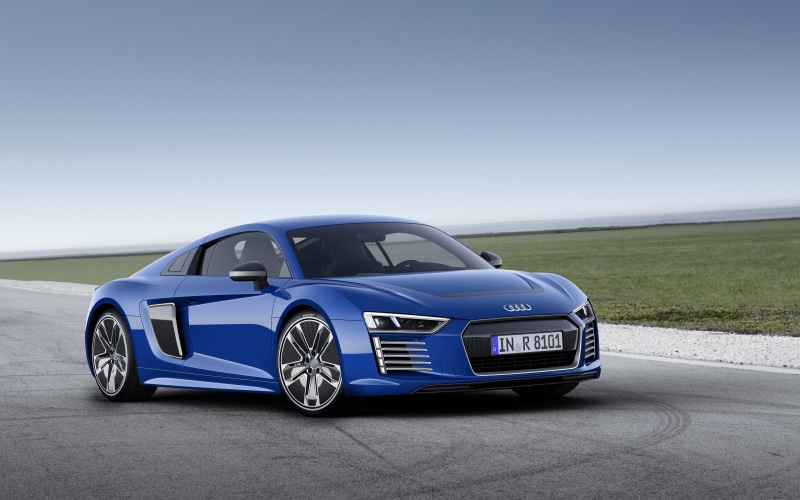 Super Car, 4K, car, blue cars, Audi R8 Type 4S, Audi R8 e-tron, Audi R8, vehicle, electric car