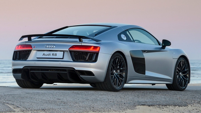 1080P, Audi R8 V10 plus, Silver Car, Audi R8, Car, Sport Car, Coupé, Audi