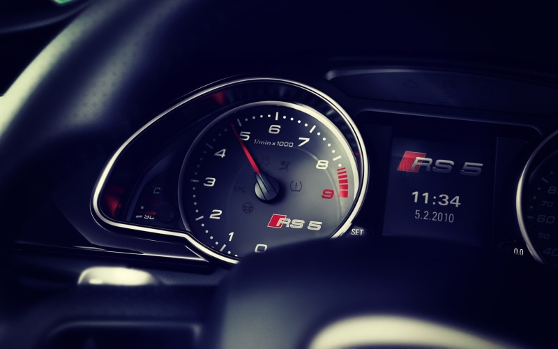 Dashboard, rs, fuel, car, 1080P, Audi RS5, black, gauge, audi