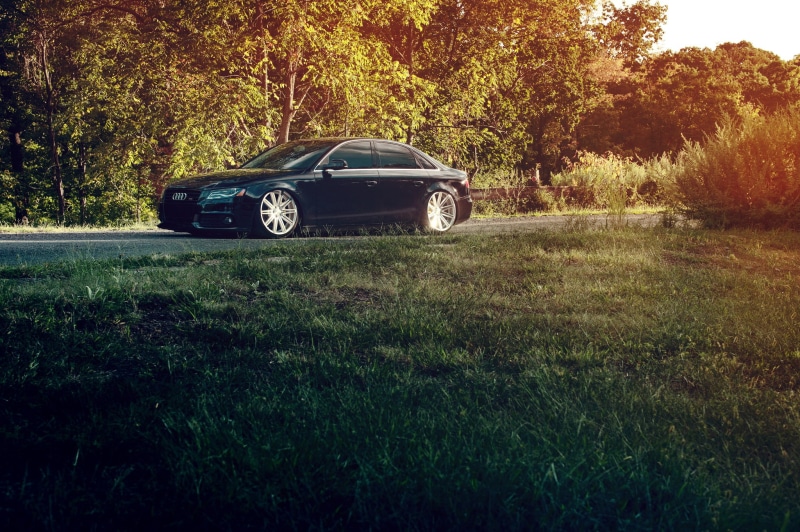 black, Audi A4 B8, Vossen Wheels, 1080P, Ronaldo Stewart