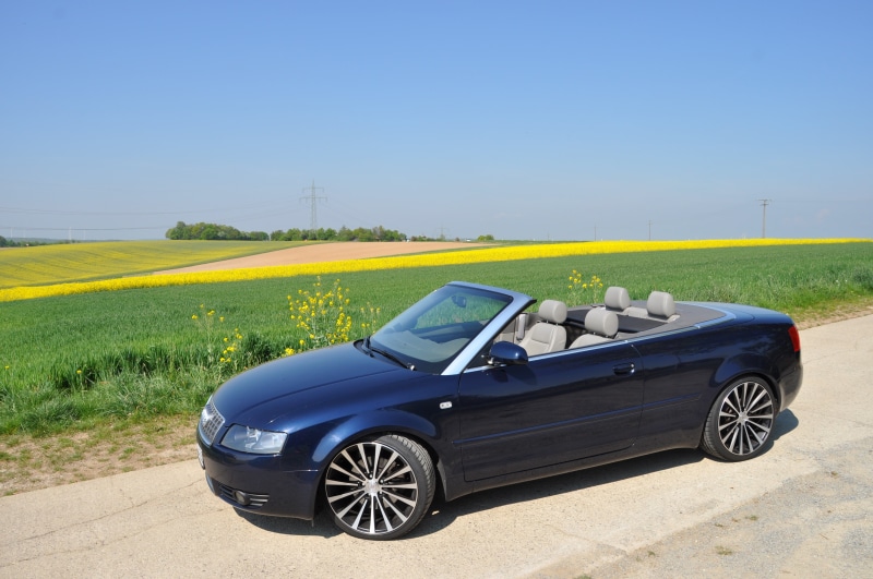 Audi A4, Cabrio, vehicle, car, landscape, 4K