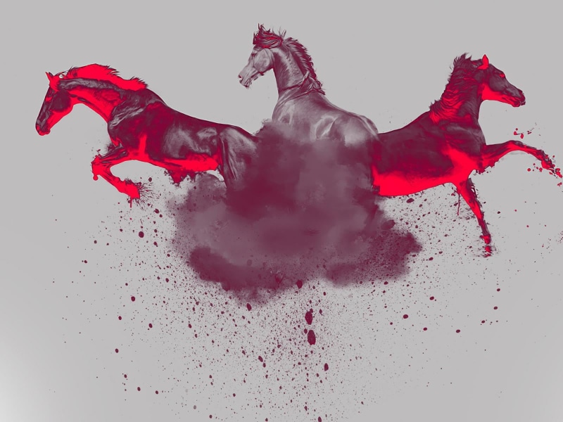 water, exploding, animals, indoors, galloping, paint, splashing, 720P, nature, splattered, drop, horses, no people, high-speed photography, motion, mid-air