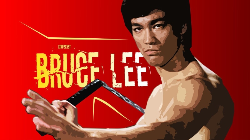 Portrait, Red, Kung Fu, Actors, Nunchucks, Actor, 720P, Bruce Lee