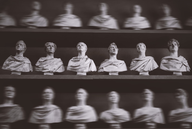 4K, male likeness, indoors, in a row, six, relaxation, sitting, black and white, no people, selective focus, collection, choice, side by side, variation