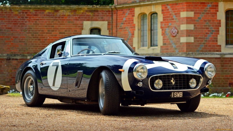 brick wall, building exterior, classic car, Ferrari, car, transportation, luxury, wall, Classic Ferrari, building, architecture, street, coupe, brick, old car