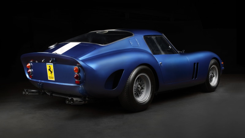 2K, luxury, blue, car, ferrari, indoors, no people, dark, studio shot, sports car, wheel, illuminated, speed, 250, retro styled, black background, city